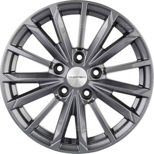 Колесный диск KHOMEN KHW1611 (ZV16_Ceed/Cerato/i30) 6.5xR16 5x114.3 ET50 DIA67.1 насыщенный темно-серый