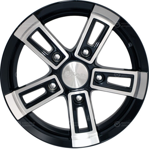 Колесный диск СКАД ТОР 6.5xR15 5x139.7 ET40 DIA98.5 черный глянцевый с полированной лицевой поверхностью