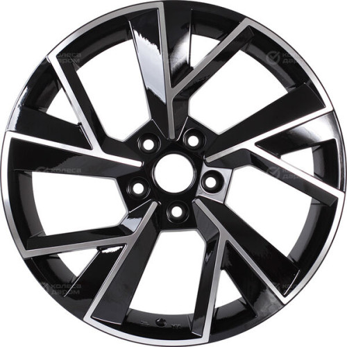 Колесный диск Replay SK130 7xR18 5x112 ET43 DIA57.1 черный глянцевый с полированной лицевой частью