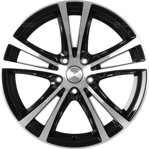 Колесный диск СКАД Мюнхен 8xR18 5x108 ET45 DIA63.4 черный глянцевый с полированной лицевой поверхностью