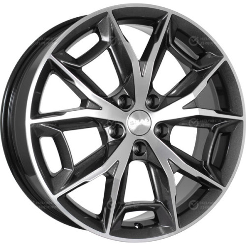 Колесный диск СКАД ПАРКЕР 7.5xR19 5x108 ET45 DIA67.1 темно-серый глянцевый с полированной лицевой частью