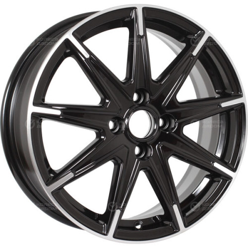 Колесный диск iFree Uno Хит 6xR16 4x100 ET45 DIA60.1 чёрный глянцевый с полированной лицевой частью