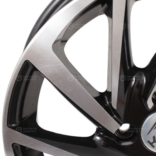 Колесный диск KDW KD1530 6xR15 4x100 ET46 DIA60.1 (уценка) глянцевый черный с полированной лицевой частью