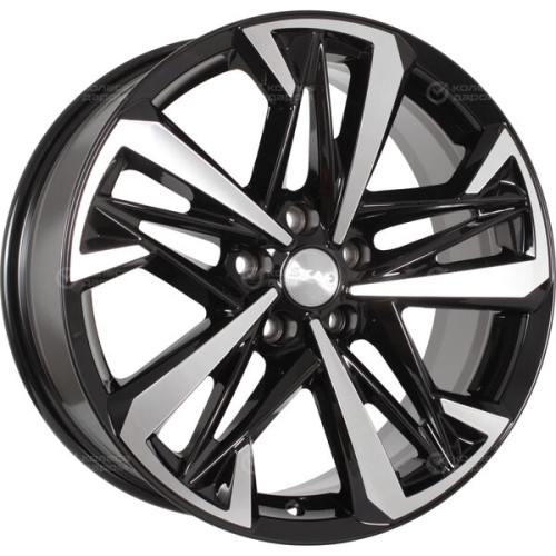 Колесный диск СКАД Ультима 8xR18 5x112 ET50 DIA57.1 черный глянцевый с полированной лицевой поверхностью