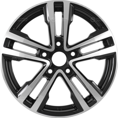 Колесный диск Carwel Аллаки 197 6.5xR16 5x114.3 ET38 DIA67.1 чёрный глянцевый с полированной лицевой поверхностью