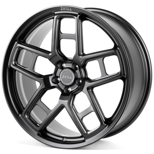 Легковой диск Skill Wheels SK818-CS427 9x21 5x108 ET35 63,3 Черный матовый + полировка + темный лак