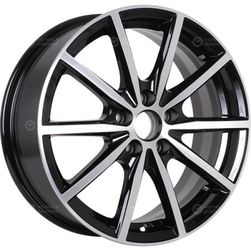 Колесный диск Alcasta M61 7xR17 5x114.3 ET47 DIA67.1 черный глянцевый с полированной лицевой частью