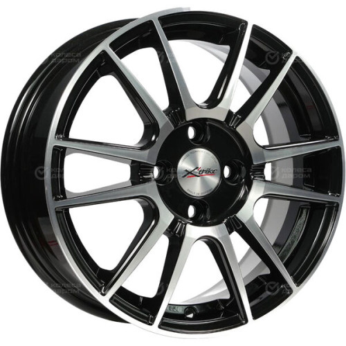 Колесный диск X-trike X127 6xR15 4x114.3 ET44 DIA67.1 глянцевый черный с полированной лицевой частью
