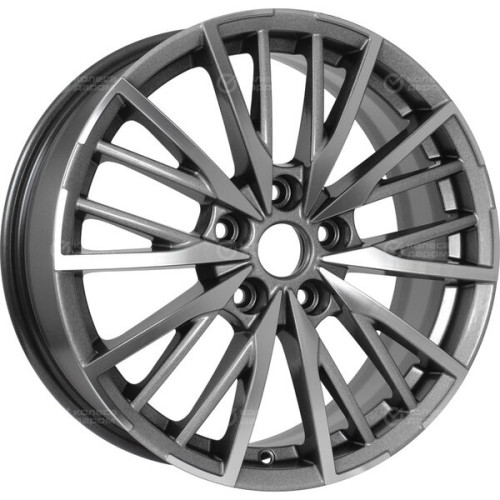 Колесный диск Carwel Агма 1719 7xR17 5x114.3 ET45 DIA67.1 серый с полированной лицевой частью
