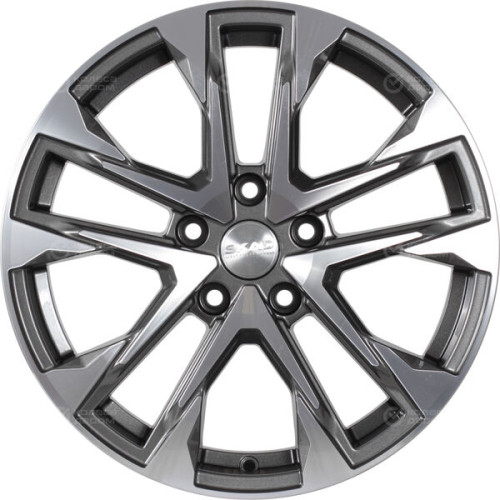 Колесный диск СКАД АТАКОР 7xR17 5x108 ET33 DIA60.1 темно-серый глянцевый с полированной лицевой частью