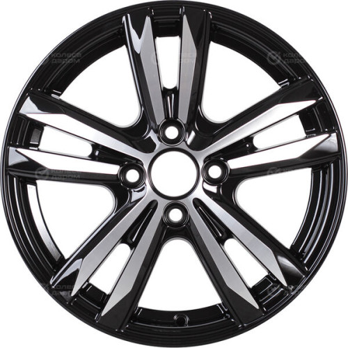 Колесный диск iFree Маскот 6xR15 4x100 ET35 DIA67.1 чёрный глянцевый с полированной лицевой частью