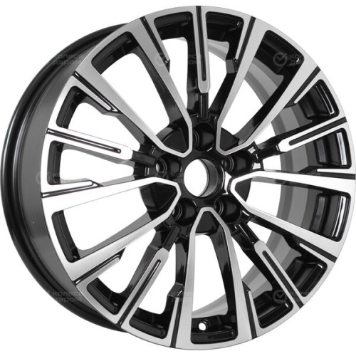 Колесный диск Carwel Базан 1720 7xR17 5x114.3 ET47 DIA66.1 чёрный глянцевый с полированной лицевой частью