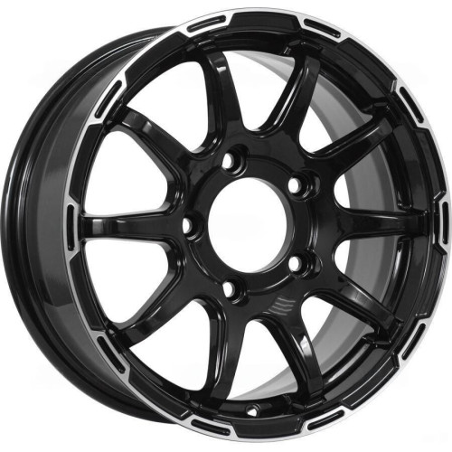 Легковой диск KDW KD1660 6,5x16 5x139,7 ET40 98,1 Black Front Polished (уценка: имеется дефект)