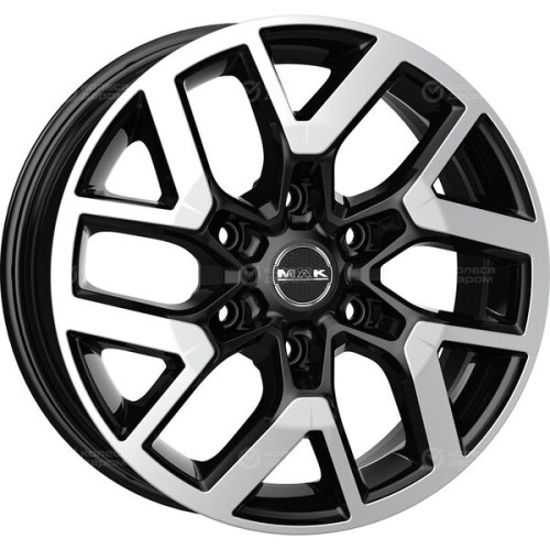 Колесный диск MAK Gravel 7.5xR17 6x139.7 ET33 DIA100.1 чёрный глянцевый с полированной лицевой частью