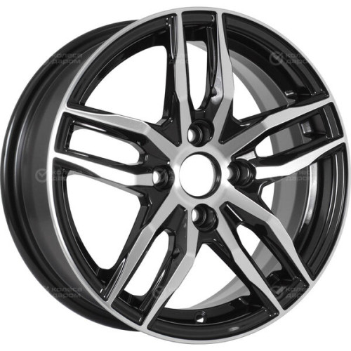 Колесный диск WUP Up125 6xR15 4x100 ET30 DIA67.1 черный глянцевый с полированными элементами лицевой поверхности