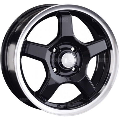 Колесный диск LS LS 816 7xR16 4x100 ET45 DIA60.1 черный, с полированным ободом