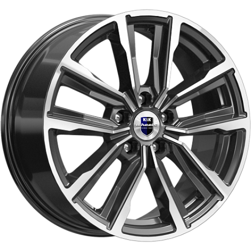 Легковой диск КиК Лацио 7,5x17 5x112 ET35 66,6 Алмаз черный