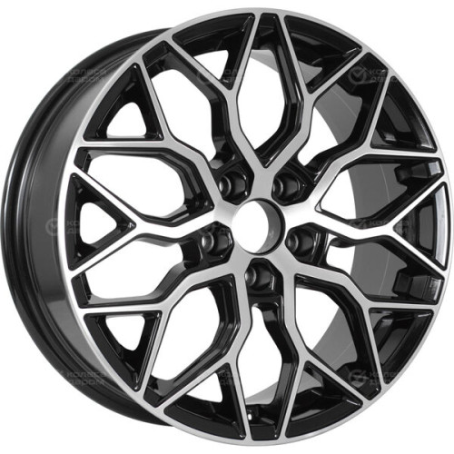 Колесный диск VENTI 1719 7xR17 5x108 ET33 DIA65.1 глянцевый черный с полированной лицевой частью
