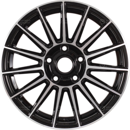 Колесный диск iFree Азур 6.5xR16 5x100 ET38 DIA57.1 чёрный глянцевый с полированной лицевой частью