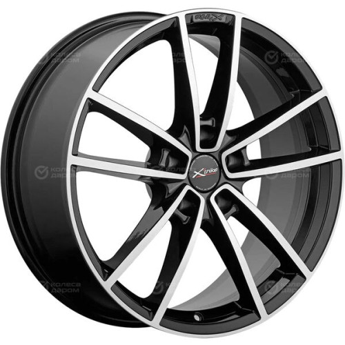 Колесный диск X-trike X140 7.5xR19 5x108 ET41 DIA65.1 черный с полированной лицевой стороной