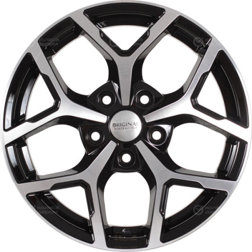 Колесный диск СКАД KL-368 6.5xR16 5x114.3 ET40 DIA60.1 черный глянцевый с полированной лицевой поверхностью