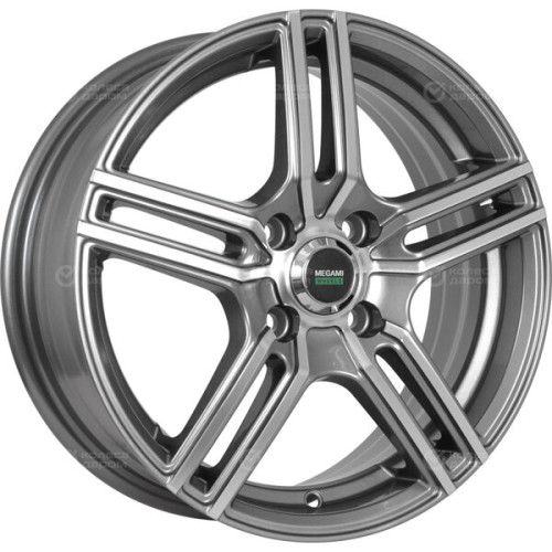 Колесный диск Megami MGM-1 6xR15 4x100 ET46 DIA54.1 насыщенный темно-серый полностью полированный