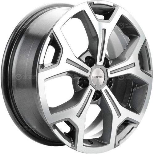 Колесный диск KHOMEN KHW1710 (ZV17_Ceed) 6.5xR17 5x114.3 ET50 DIA67.1 насыщенный темно-серый полностью полированный
