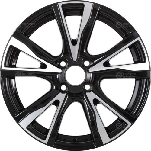 Колесный диск NEO 674 6xR16 4x100 ET45 DIA54.1 глянцевый черный с полированной лицевой частью