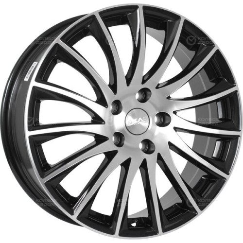 Колесный диск СКАД Валенсия 7xR18 5x112 ET38 DIA66.6 черный глянцевый с полированной лицевой поверхностью