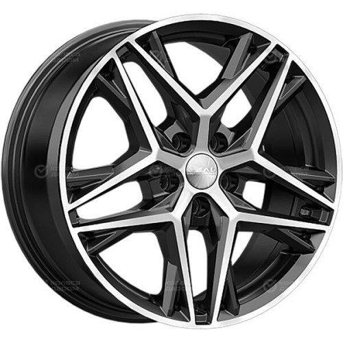 Колесный диск СКАД Челси 8xR18 5x114.3 ET50 DIA67.1 черный матовый с полированным элементом