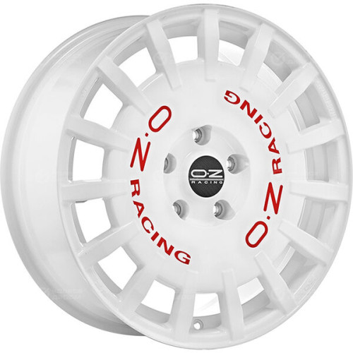Колесный диск OZ Rally Racing 8xR17 5x100 ET48 DIA68 белый с красными элементами