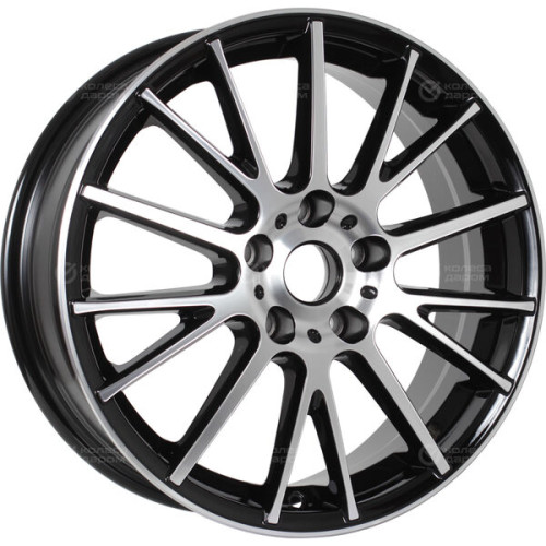 Колесный диск СКАД Дубай 6.5xR17 5x114.3 ET40 DIA66.1 черный глянцевый с полированной лицевой поверхностью