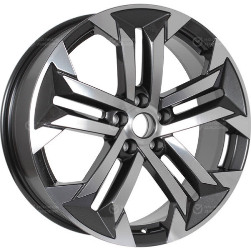 Колесный диск СКАД Premium Series КР015 (19_Jaecoo J7) 7.5xR19 5x108 ET47 DIA60.1 серый глянцевый с полированной лицевой частью
