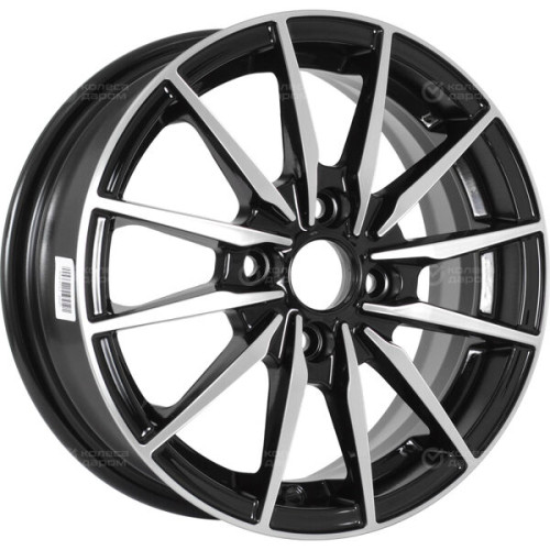 Колесный диск iFree Финчер 5.5xR14 4x100 ET43 DIA60.1 чёрный глянцевый с полированной лицевой частью