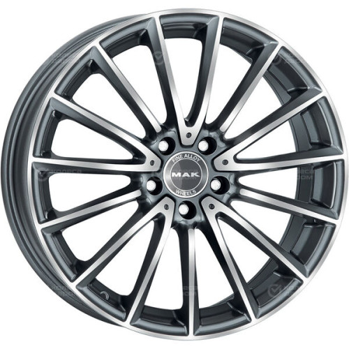 Колесный диск MAK Komet 7.5xR17 5x112 ET40 DIA66.6 серый с полированной лицевой частью