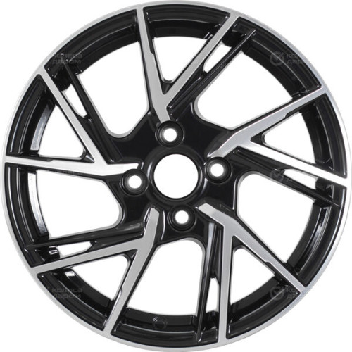 Колесный диск WUP Up115 6.5xR15 4x100 ET45 DIA60.1 черный глянцевый с полированными элементами лицевой поверхности