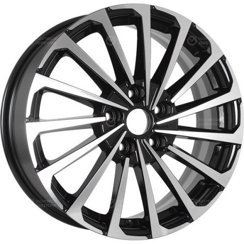 Колесный диск Carwel Кагра 1721 6.5xR17 5x114.3 ET40 DIA64.1 черный глянцевый с полированной лицевой частью