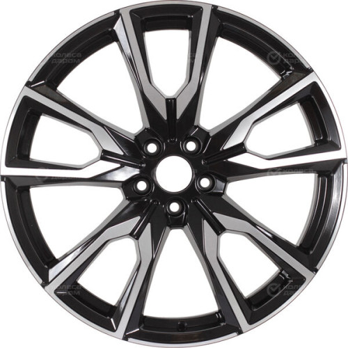 Колесный диск RST R012 8xR20 5x108 ET33 DIA65.1 глянцевый черный с полированной лицевой частью