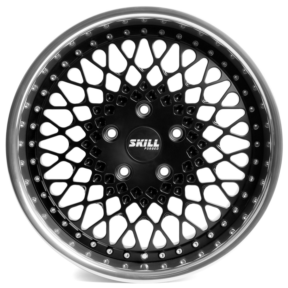 Легковой диск Skill Wheels SK0120 9,5x18 5x130 ET31 71,6 чёрный + полированный обод
