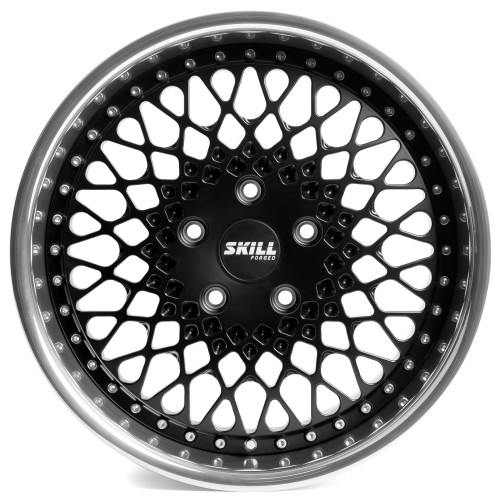 Легковой диск Skill Wheels SK0120 9,5x18 5x130 ET31 71,6 чёрный + полированный обод