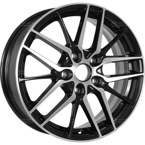 Колесный диск Carwel Лача 6.5xR16 5x114.3 ET40 DIA66.1 чёрный глянцевый с полированной лицевой поверхностью