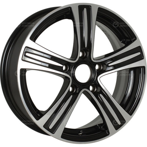 Колесный диск iFree S.U. 6xR15 5x114.3 ET45 DIA67.1 чёрный глянцевый с полированной лицевой частью