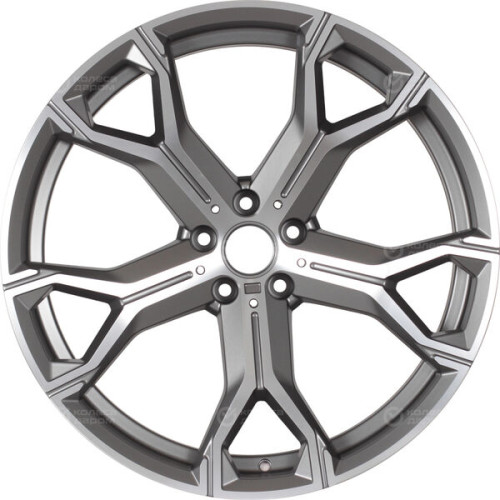 Колесный диск Replay B135 9.5xR22 5x112 ET37 DIA66.6 темно-серый матовый ,частично полированный