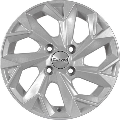 Колесный диск Carwel Вага 1402 5.5xR14 4x98 ET35 DIA58.5 серебристый