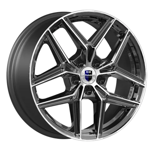 Легковой диск КиК Юнион 7x17 5x114,3 ET45 67,1 Алмаз черный (уценка: имеется дефект)
