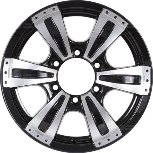 Колесный диск СКАД Рейнджер 7xR16 6x139.7 ET10 DIA109.7 (уценка) черный глянцевый с полированной лицевой поверхностью