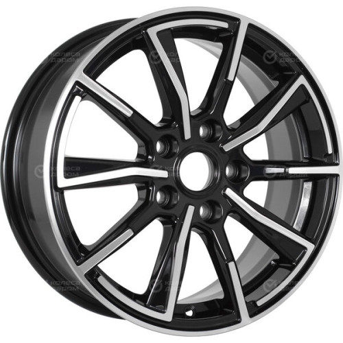 Колесный диск Carwel Лабаз 6.5xR16 5x114.3 ET40 DIA60.1 чёрный глянцевый с полированной лицевой поверхностью