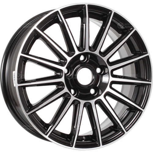 Колесный диск iFree Азур 6.5xR16 5x114.3 ET35 DIA67.1 чёрный глянцевый с полированной лицевой частью