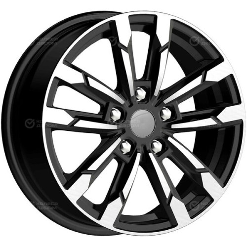 Колесный диск СКАД Кения 6.5xR16 5x114.3 ET45 DIA54.1 черный матовый с полированным элементом
