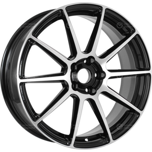 Колесный диск iFree Uno Винзор 7xR18 5x108 ET33 DIA60.1 чёрный глянцевый с полированной лицевой частью